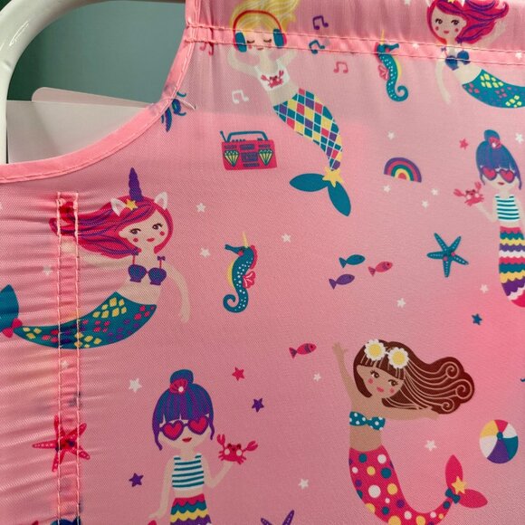 TOMMY BAHAMA Beach Chair Age 3-6 Years Pink Mermaid Cup Holder Umbrella Collapse - Picture 6 of 10